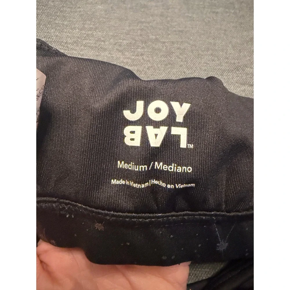 JoyLab‎ Womens Celestial Constellation Print Sports Bra Black Gold Medium